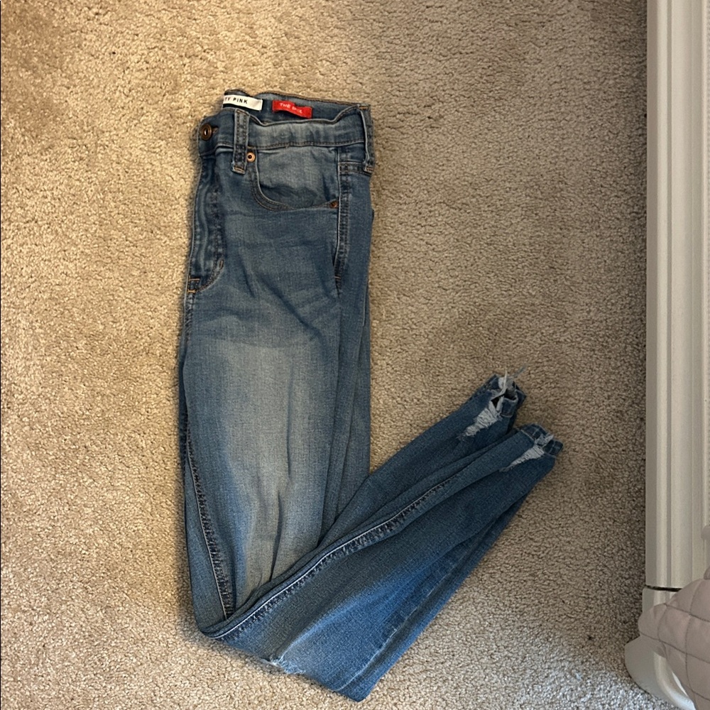 Celebrity Pink Distressed Blue Skinny Jeans